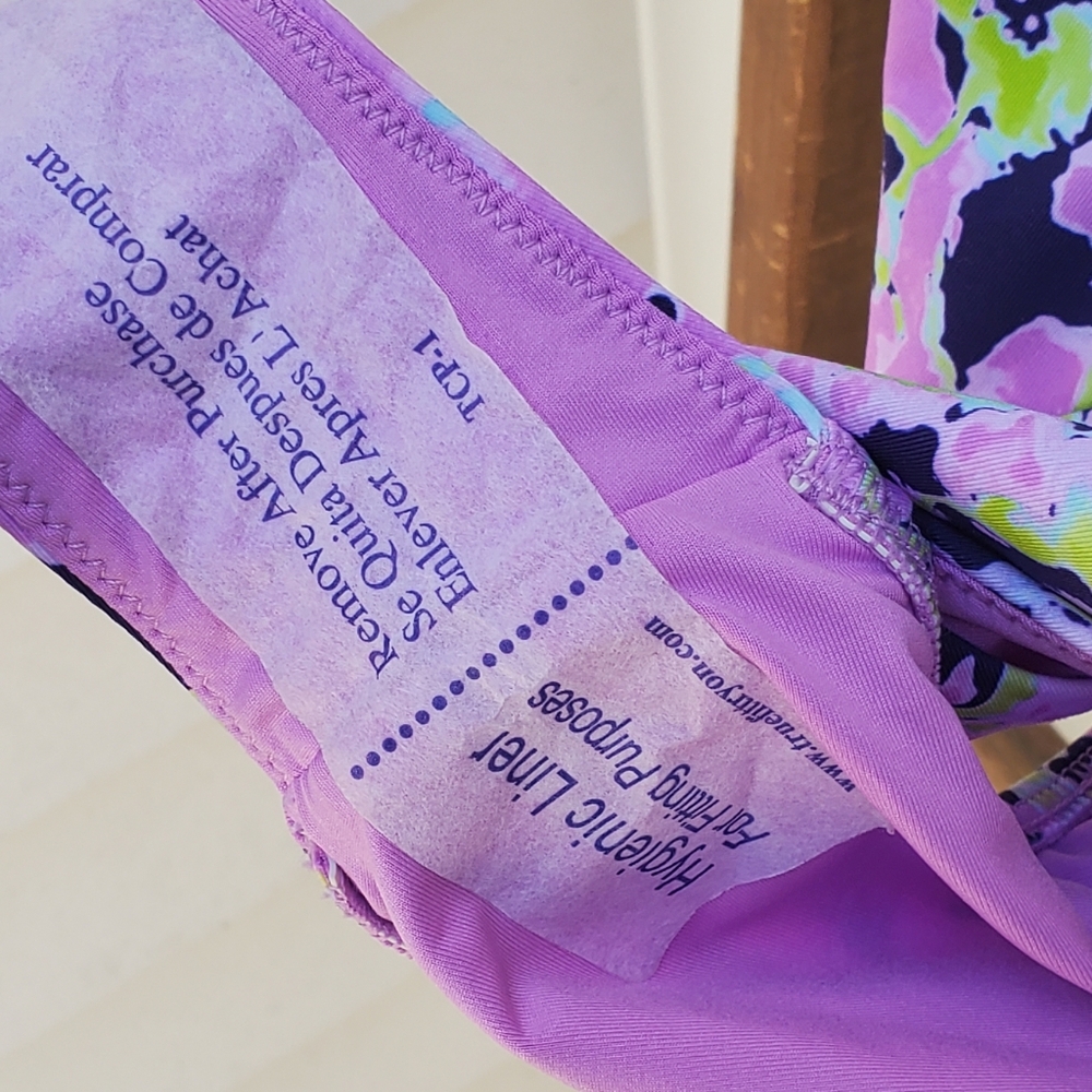 Victoria's Secret Pink Yellow Navy Floral One-Piece Swimsuit - Picture 5 of 7